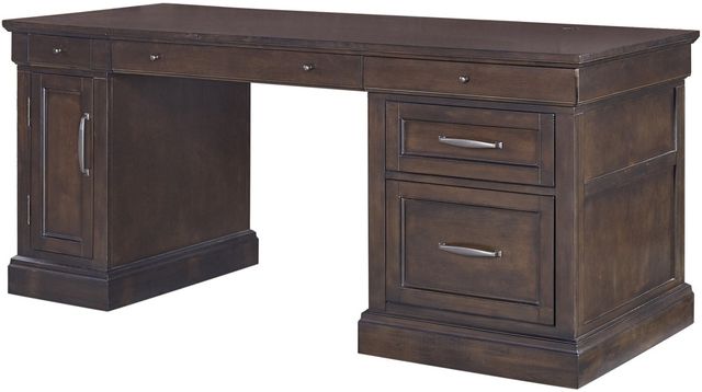 Parker House® Shoreham Medium Roast Pedestal Desk-1
