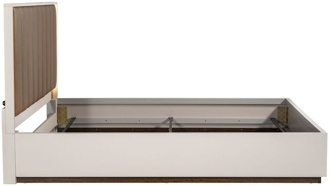 Michael Amini® Pavira Espresso/White Queen Panel Bed with LED Lights-3