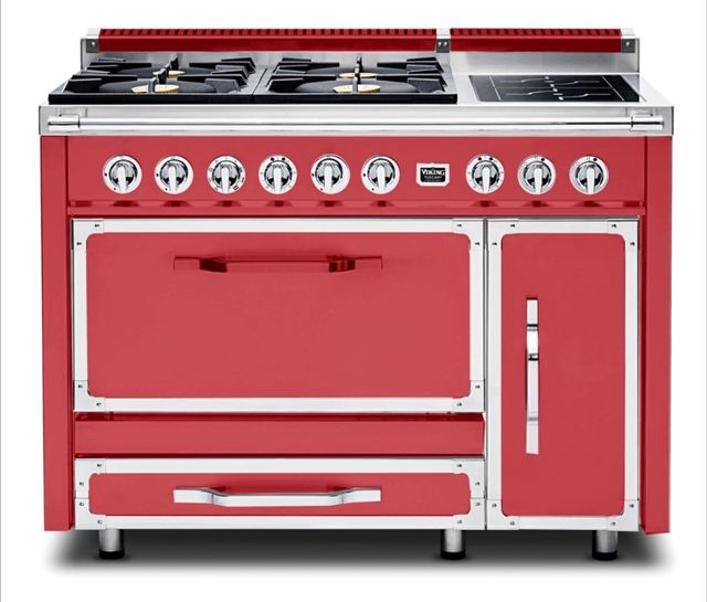 Viking® Tuscany 48" San Marzano Red Dual Fuel Pro-Style Dual Fuel Natural Gas Range-0