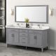 Furniture of America® Almeria Gray/White Vanity Set with Mirror-1