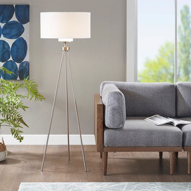 Olliix by INK+IVY Silver Pacific Tripod Floor Lamp-4