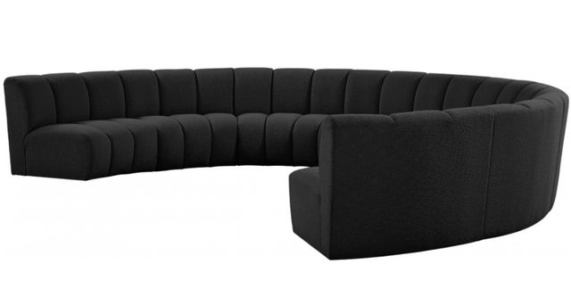 Meridian Furniture Infinity 8-Piece Black Modular Sectional Set-3