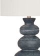 Bassett Mirror Carmel Textured Matte Blue Table Lamp-1