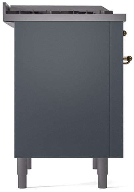 Ilve® Nostalgie II Series 36" Blue Grey Pro Style Dual Fuel Range-3
