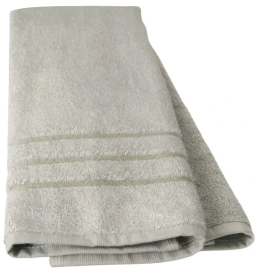 Cariloha Harbor Gray Viscose and Turkish Cotton Blend Hand Towel-0