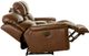 Catnapper® Ceretti Brown Leather Power Reclining Console Loveseat-5