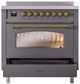 Ilve® Nostalgie II Series 36" Matte Graphite Pro Style Induction Range-2