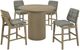 Coaster® Hamlyn 5-Piece Gray/Natural Oak Round Counter Dining Set-0