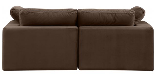 Meridian Furniture Comfy 2-Piece Brown Velvet Modular Sofa-3