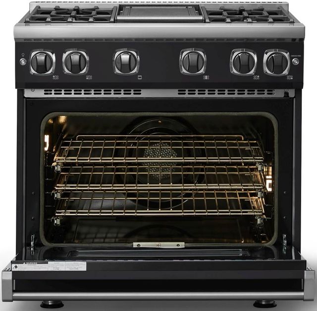 Viking® 7 Series 36" Onyx Pro Style Liquid Propane Gas Range with Griddle-1