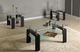 Titus Furniture 3 Piece Clear/Black Coffee Table Set-0