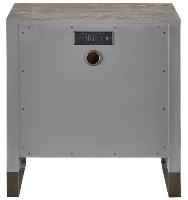 Universal Explore Home™ Erinn V x Universal Taupe/Weathered Oak Nightstand-3