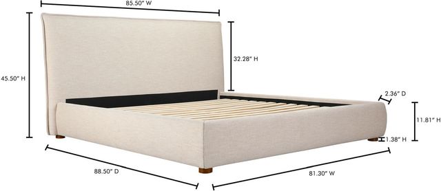 Moe's Home Collection Luzon Wheat King Bed-2