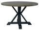 Liberty Furniture Lakeshore Gray Wash Single Pedestal Table with Navy Base-2