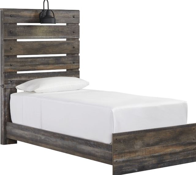 Signature Design by Ashley® Drystan 2-Piece Brown Twin Panel Bed Set-1
