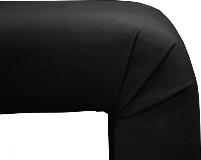 Meridian Furniture Minimalist Black Velvet Bench-3