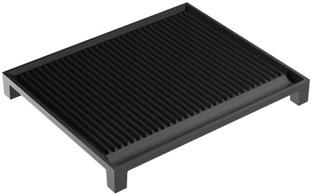 Ilve® 13" Black Ribbed Cast Iron Griddle-0