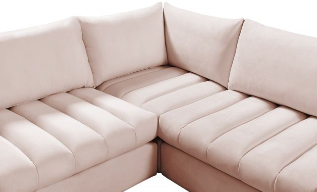 Meridian Furniture Jacob 7-Piece Pink Velvet Modular Sectional Set-2