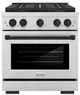 ZLINE Autograph Edition Paramount 30" 4.2 Cu. Ft. Stainless Steel Gas Range with 4 Burner DuoPro™ Cooktop, Convection Gas Oven and Matte Black Accents-0