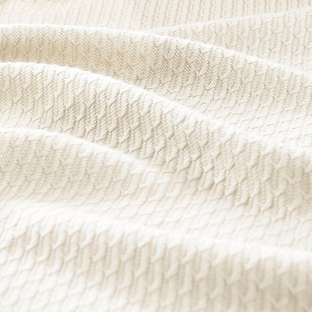 Olliix by Madison Park Egyptian Cotton Ivory Twin Blanket-1