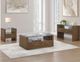 Steve Silver Co. Garland Clear Glass Top Sofa Table with Toffee Base-1