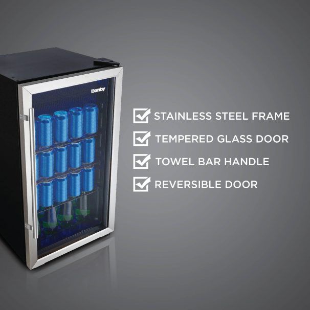Danby® 18" Designer 3.1 Cu. Ft. Black Stainless Steel Beverage Center-4