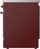 Ilve® Majestic III 30" Burgundy Pro Style Induction Range with Triple Glass Door and Burnished Trim-3