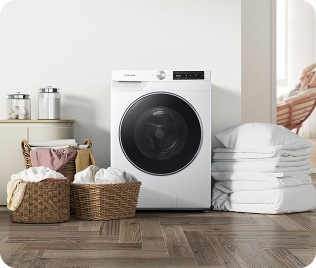 Samsung White Front Load Laundry Pair-1