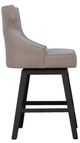 Nest Home Collections Lacey Barbury Linen/Black Swivel Counter Stool-3