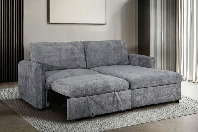 New Classic® Home Furnishings Finn 2-Piece Gray Left-Arm Facing Sectional Sofa Chaise-1