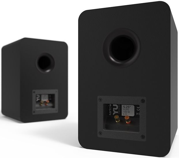 Kanto YU 5.25" Matte Black Bookshelf Speakers (Pair)-1
