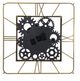 A & B Home Gold Large Square Moving Gear Clock-2