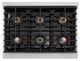 ZLINE Paramount 36" 5.2 Cu. Ft. Satin Stainless Steel Gas Range with 6 Burner DuoPro™ Cooktop and Convection Gas Oven with White Matte Door-3