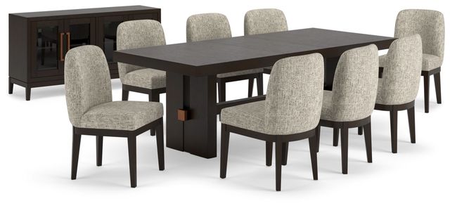 Signature Design by Ashley® Burkhaus 10-Piece Dark Brown Dining Table Set-0