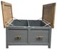 Million Dollar Rustic Harbor Brown Cocktail Table with Gray Base-1