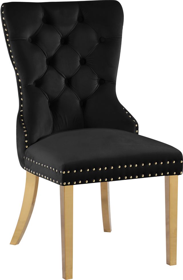 Meridian Furniture Carmen Black Velvet Dining Chair-0