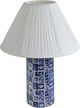 TOV Furniture Stamp Blue/White Pleated Table Lamp-0