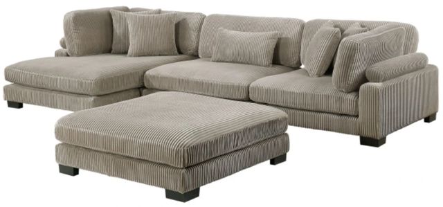 Homelegance® Traverse 4-Piece Brown Modular Sectional with Reversible Chaise and Ottoman-2