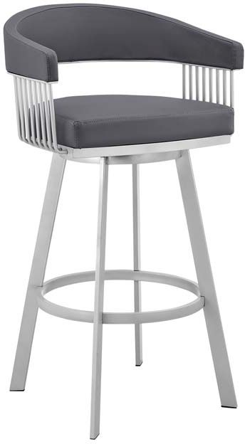 Armen Living Chelsea Slate Grey 30" Bar Stool-0