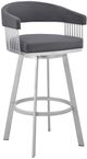 Armen Living Chelsea Slate Grey 30" Bar Stool-0
