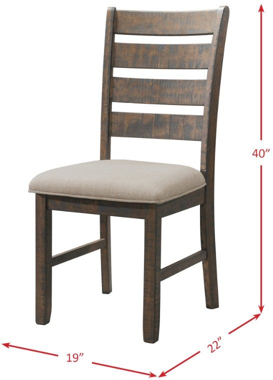 Elements International Jax 5-Piece Cherry/Cream/Taupe Dining Set-4