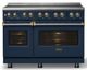 Viking® 5 Series 48" Slate Blue Pro Style Induction Range with Brushed Brass Trim-4