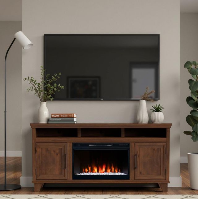 Legends Home Real Cozy Sonoma Whiskey 64" Fireplace Console-1