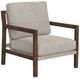 International Furniture Direct Milan Ivory/Lacquer Brown Accent Chair-0