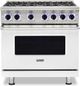 Viking® 7 Series 36" Frost White Pro Style Natural Gas Range-0