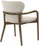 Armen Living Klarissa Cream/Walnut Dining Arm Chair-4