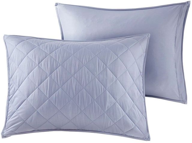 Olliix by Madison Park 8 Piece Blue Full/Queen Erica Printed Seersucker Comforter and Coverlet Set Collection-3