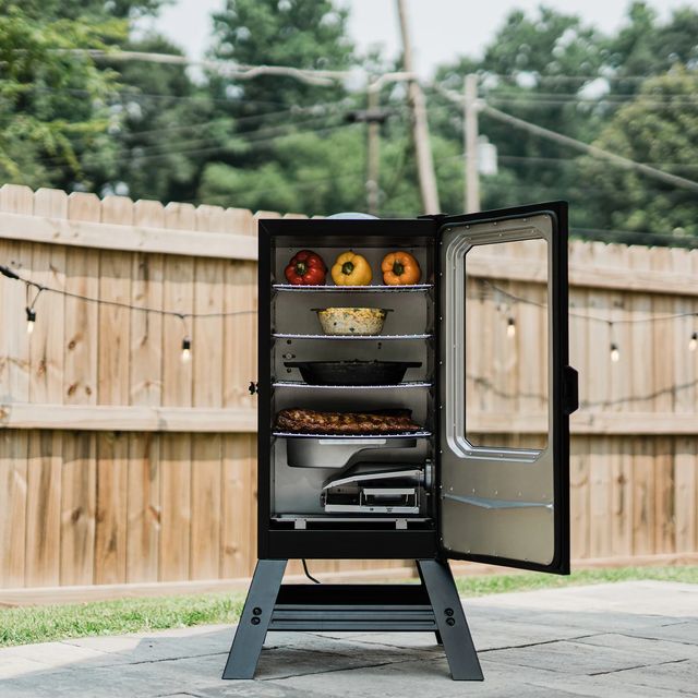 40-Inch Digital Electric Smoker with Window and Legs-3