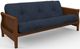 dhp furniture® Blue Walnut Wood Futon with Arms-0