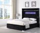 Global Furniture USA 2215 Black Queen Upholstered Panel Bed with LED-1